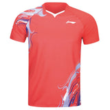 Li-Ning Badminton T-shirt - Li-Ning Twist Red Unisex - SportYouUp Europe