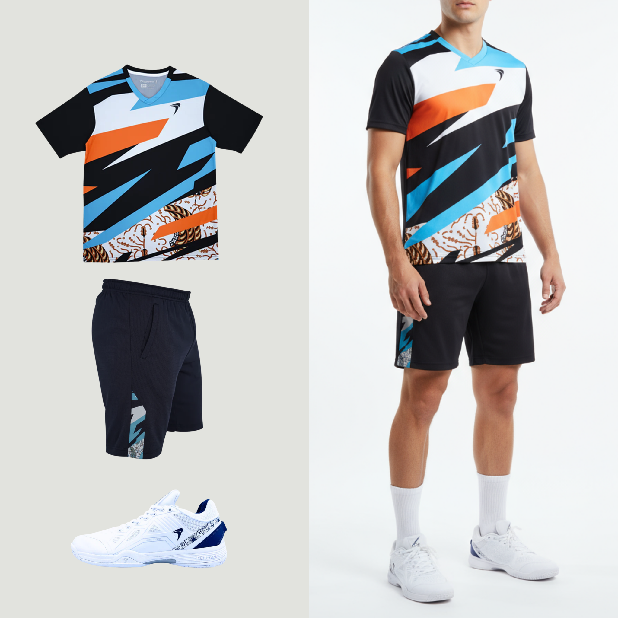 Flypower RINJANI 12 Black/Skyblue Unisex