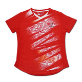 Flypower Badminton T-shirt - Flypower Olympic Jersey Women Red - SportYouUp Europe