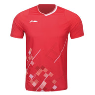Li-Ning Badminton T-shirt - Li-Ning Matrix Red Unisex - SportYouUp Europe