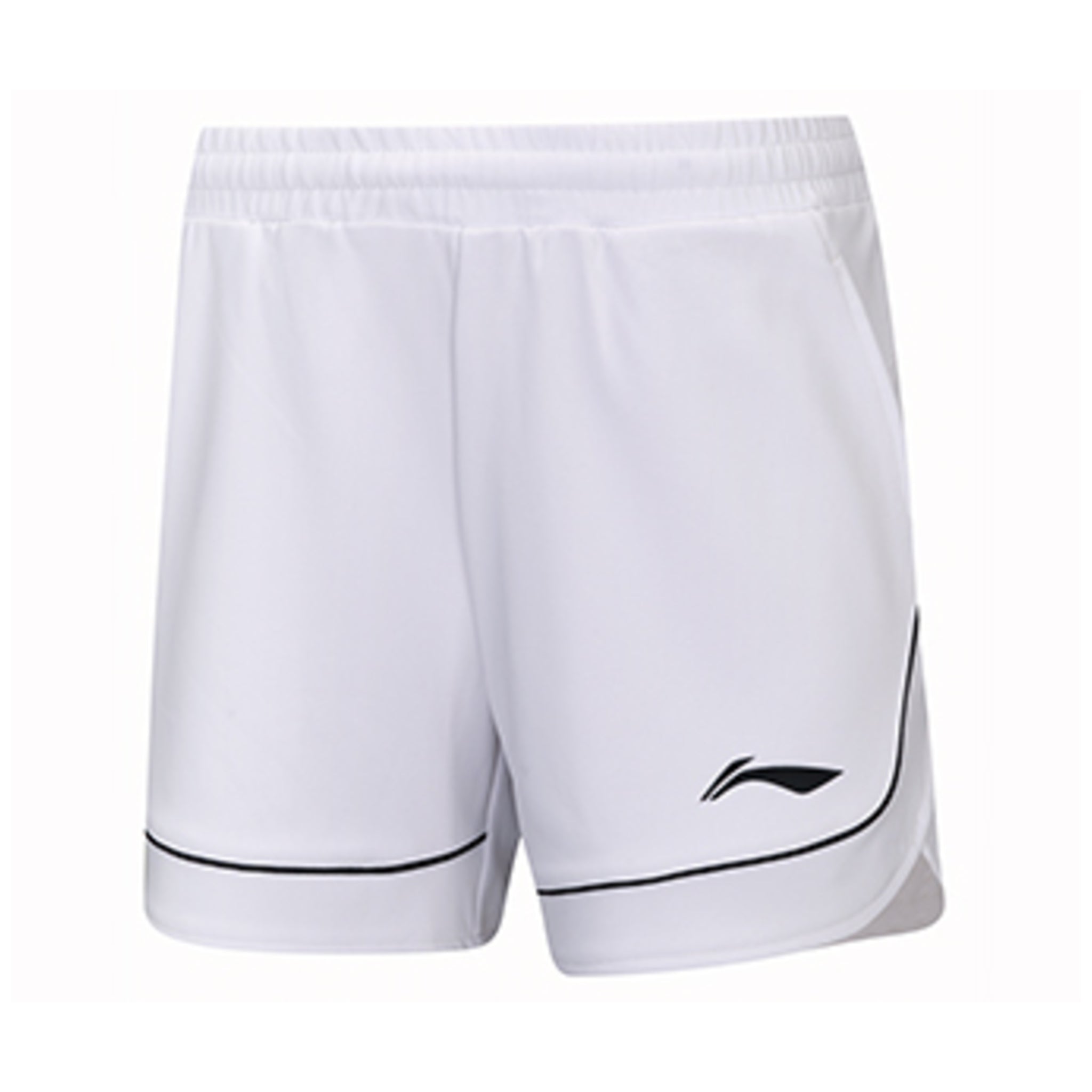 Li-Ning Badminton Shorts Women - Li-Ning Single Stripe White - SportYouUp Europe